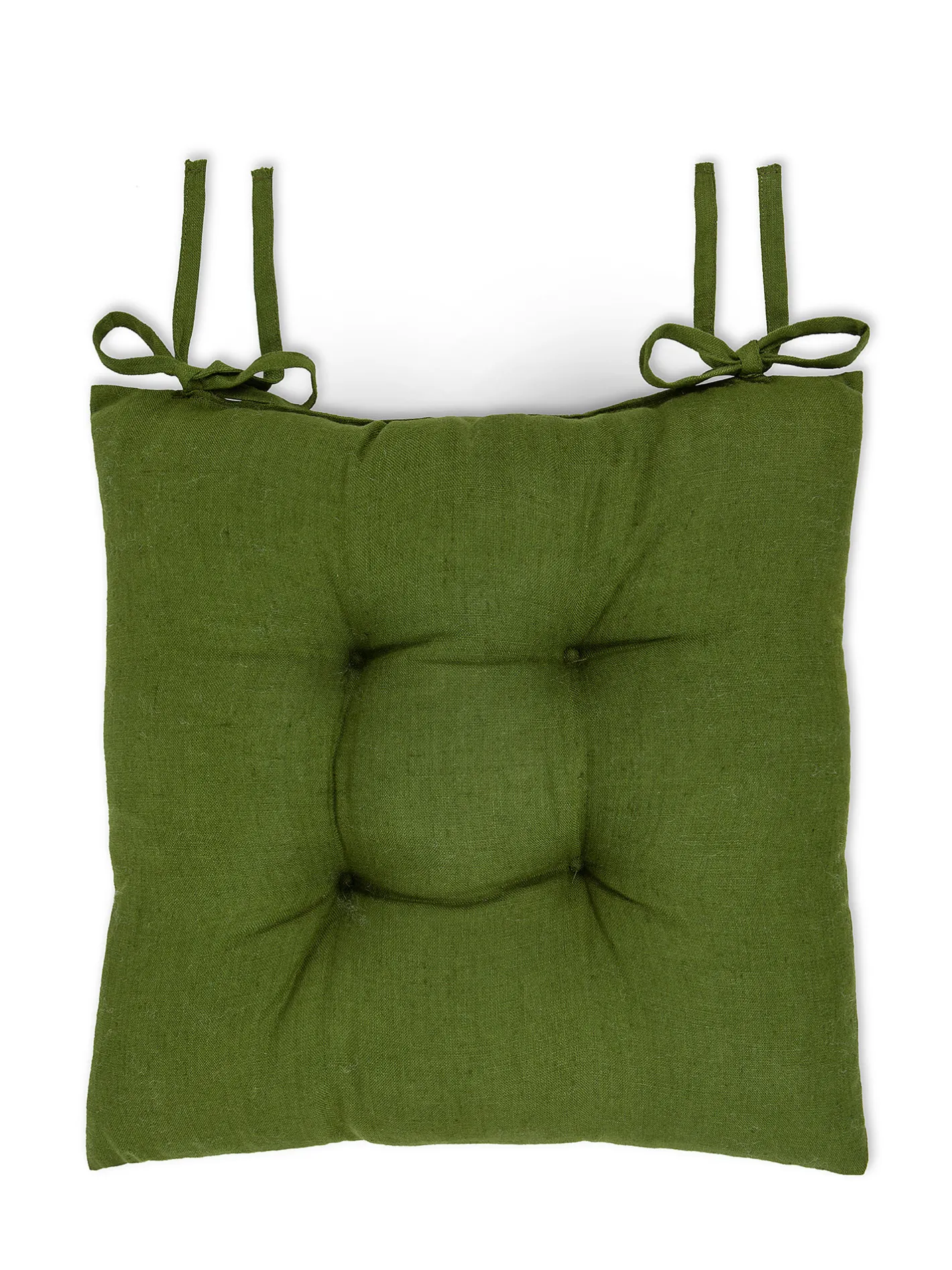 coincasa Cuscini Per Sedie|Cuscino da sedia puro lino tinta unita Verde