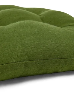 coincasa Cuscini Per Sedie|Cuscino da sedia puro lino tinta unita Verde