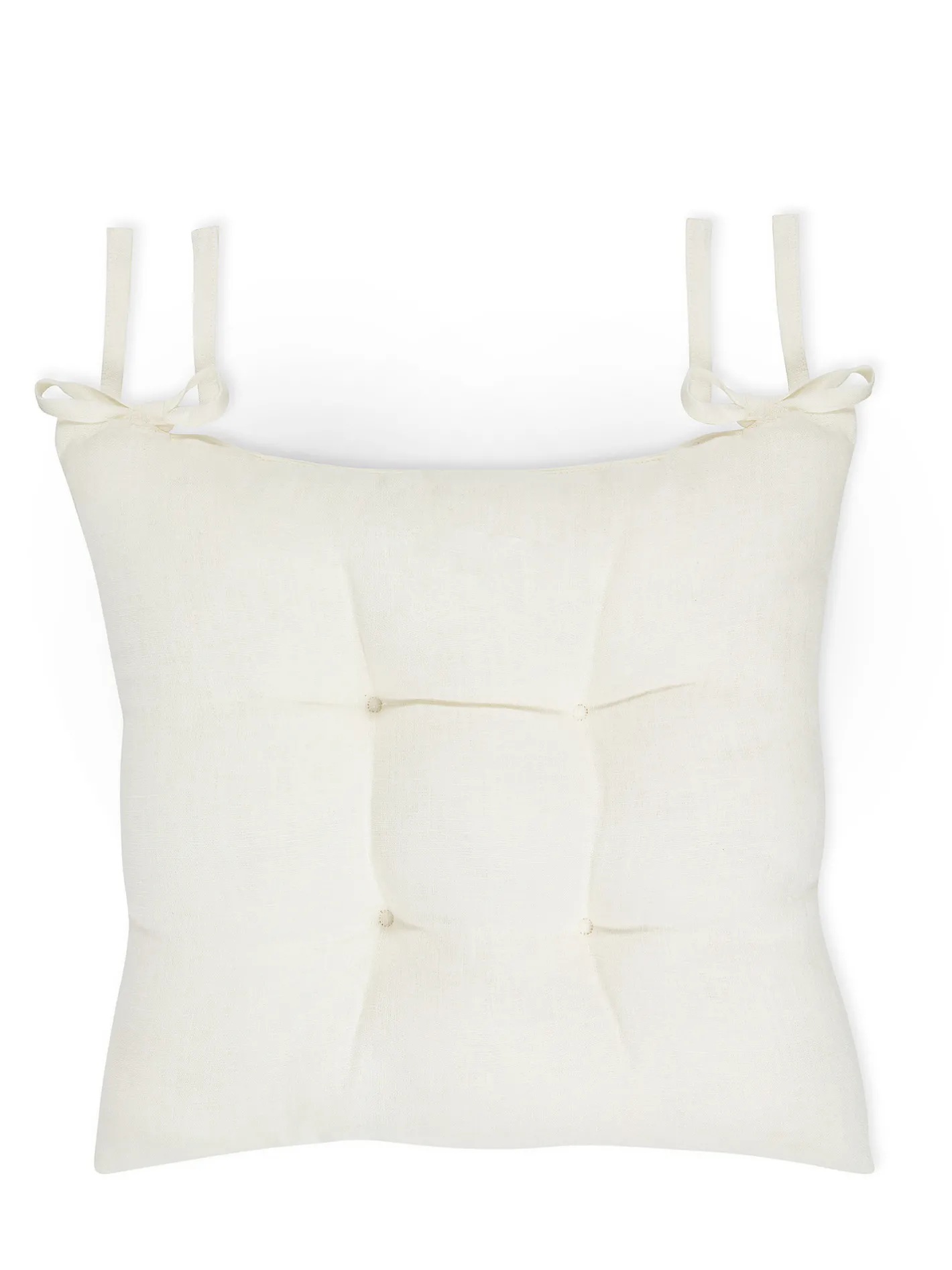 coincasa Cuscini Per Sedie|Cuscino da sedia puro lino tinta unita Bianco