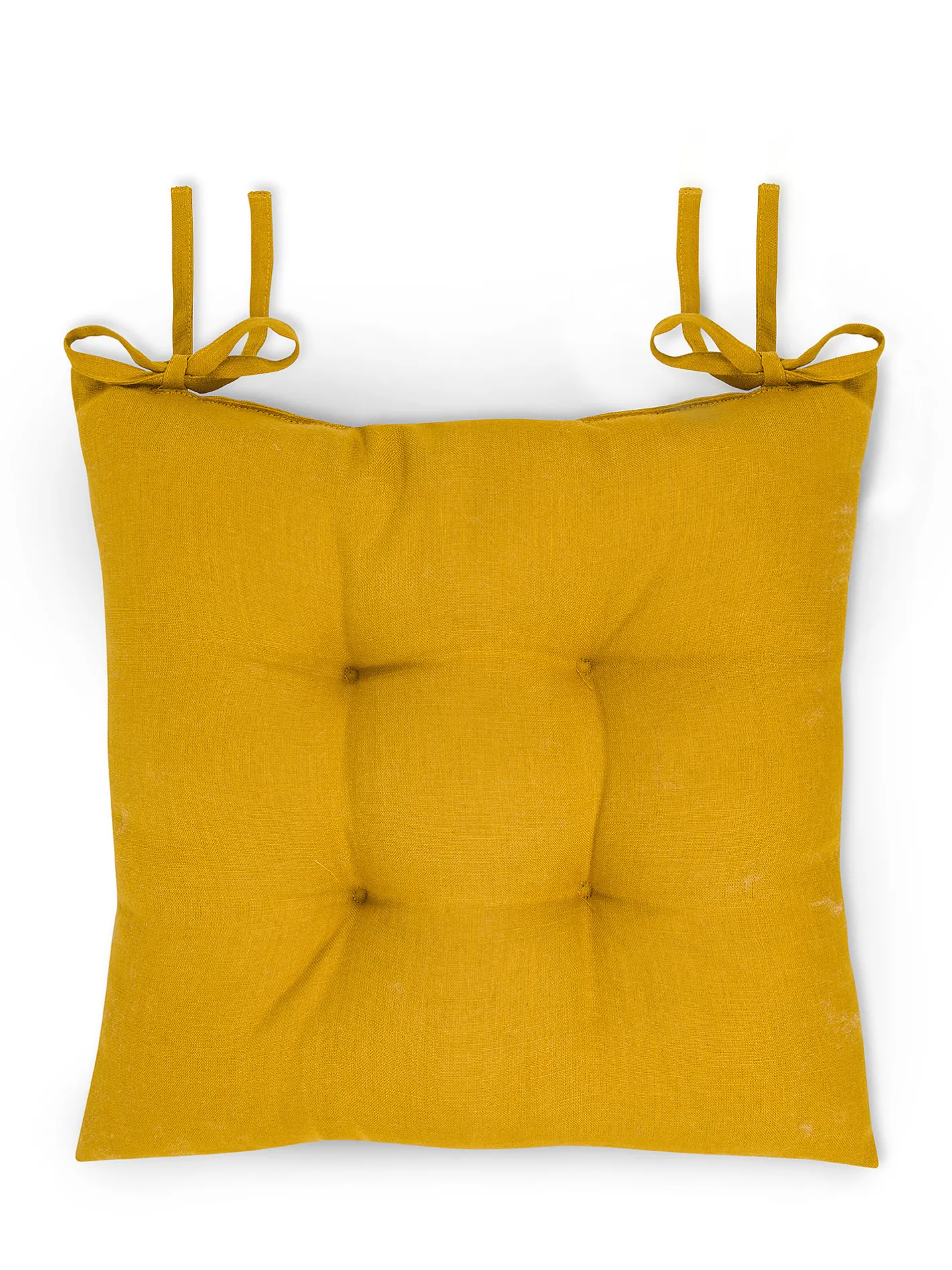 coincasa Cuscini Per Sedie|Cuscino da sedia puro lino tinta unita Giallo