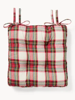 coincasa Cuscini Per Sedie|Cuscino da sedia tartan a materasso in puro cotone tinto filo Multicolor