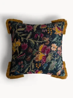 coincasa Cuscini|Cuscini Divano|Cuscino 45x45 cm con stampa floreale e frange Multicolor