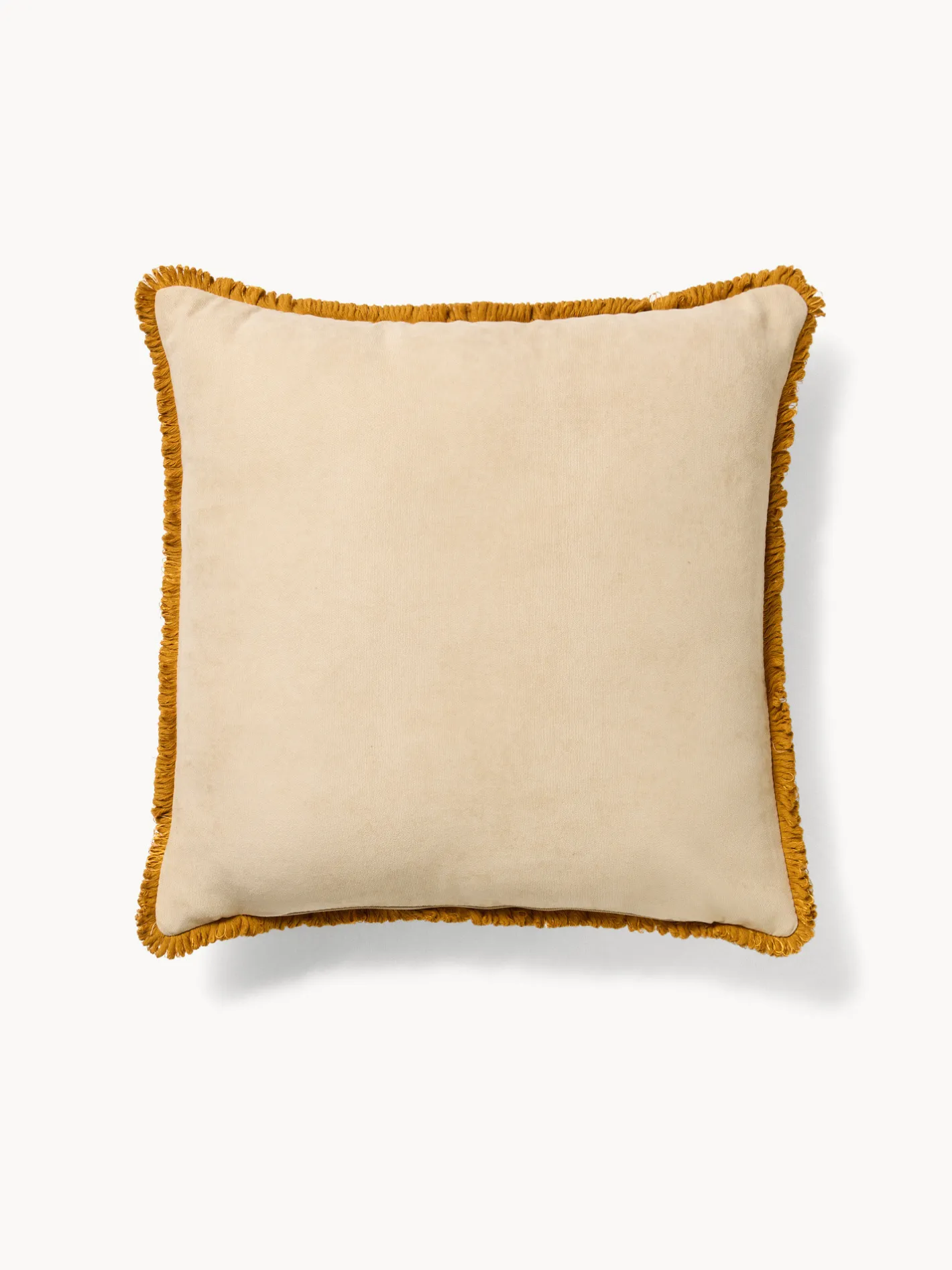 coincasa Cuscini|Cuscini Divano|Cuscino 45x45 cm con stampa melograno e frangette Giallo ocra