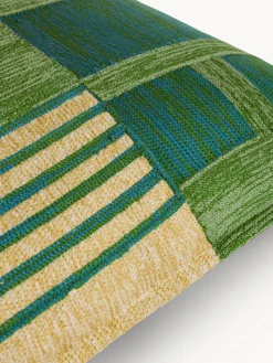 coincasa Cuscini|Cuscini Divano|Cuscino 45x45 cm in cotone con ricamo geometrico Verde