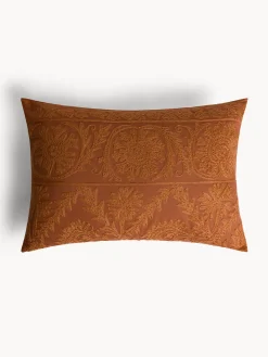 coincasa Cuscini|Cuscini Divano|Cuscino 35x50 cm in cotone con ricamo etnico Rosa antico