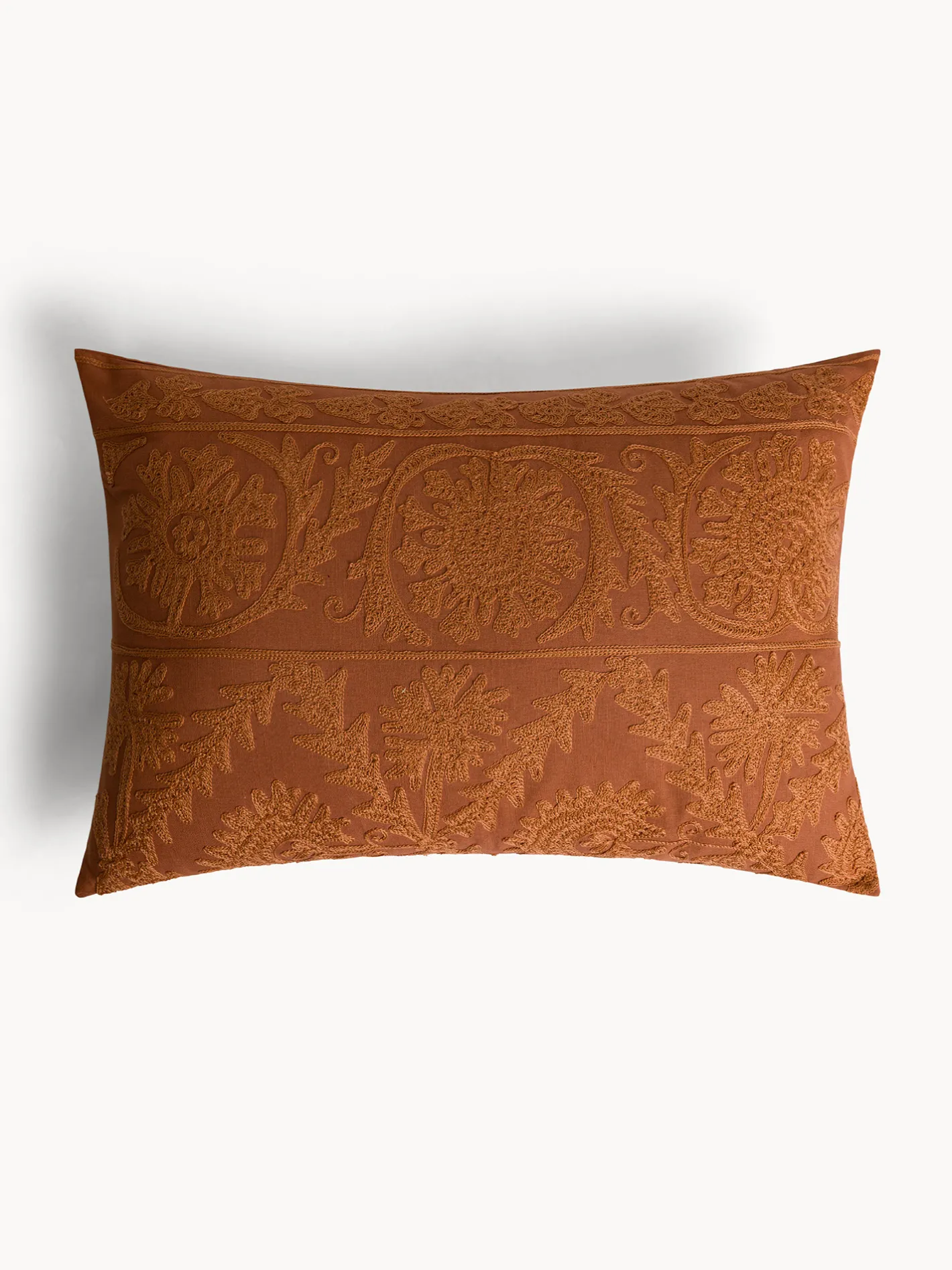 coincasa Cuscini|Cuscini Divano|Cuscino 35x50 cm in cotone con ricamo etnico Rosa antico