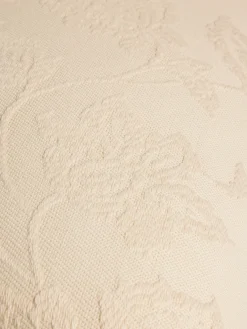 coincasa Cuscini|Cuscini Divano|Cuscino 50x50 cm in puro cotone jacquard con motivo floreale Bianco