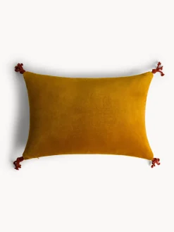 coincasa Cuscini|Cuscini Divano|Cuscino 35x50 cm in velluto con applicazioni Giallo ocra
