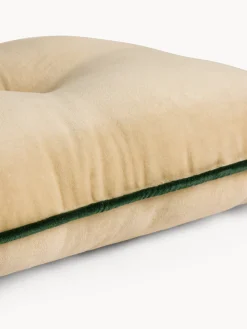 coincasa Cuscini|Cuscini Divano|Cuscino 35x50 cm in velluto con piping a contrasto Verde