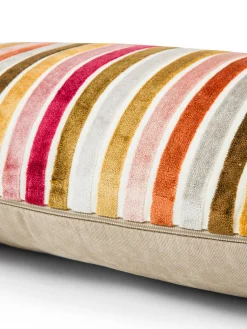 coincasa Cuscini|Cuscini Divano|Cuscino 35x55 cm in velluto jacquard a righe Grigio chiaro