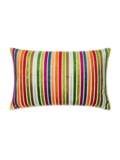 coincasa Cuscini|Cuscini Divano|Cuscino 35x55 cm in velluto jacquard a righe Giallo