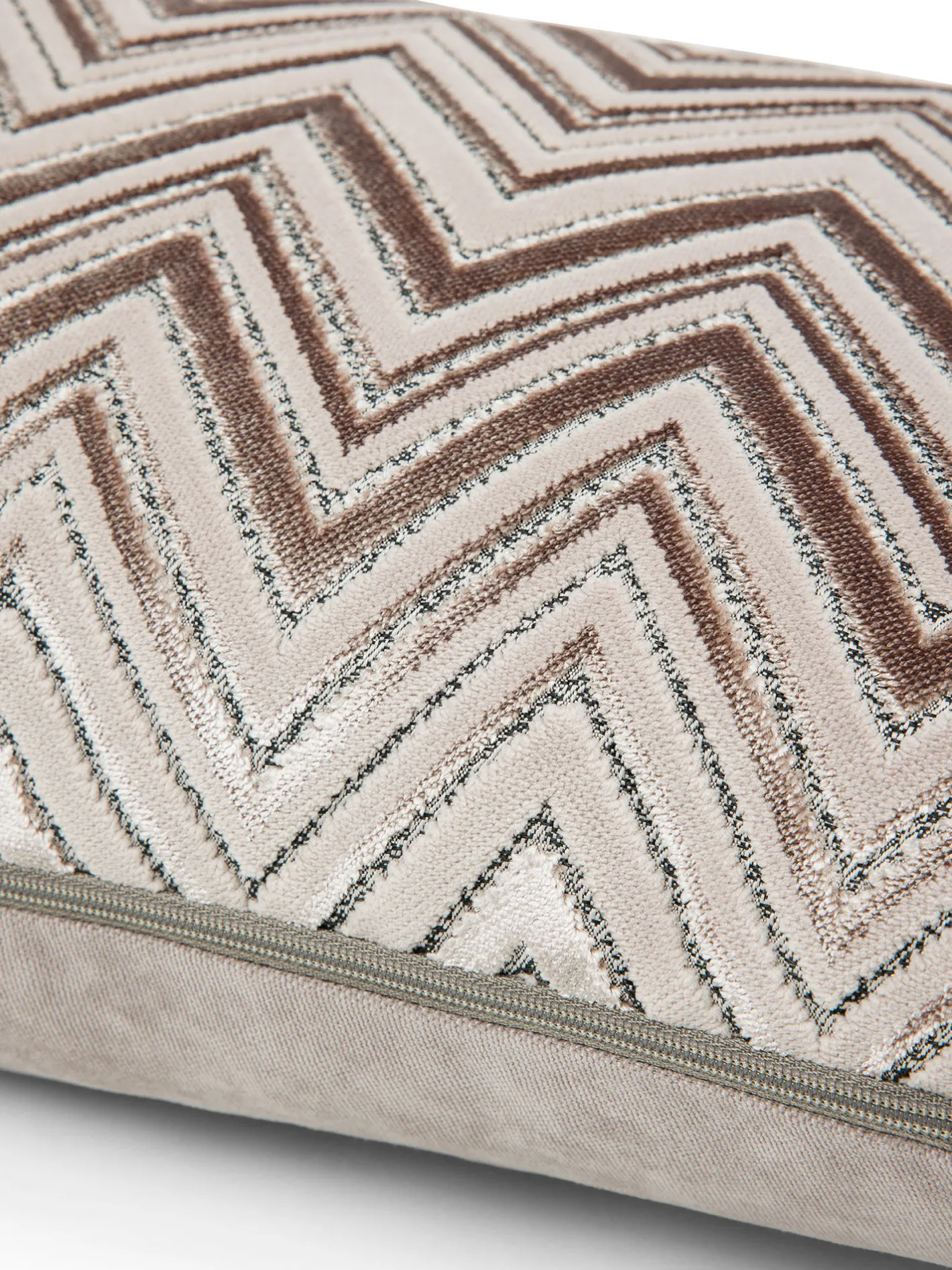 coincasa Cuscini|Cuscini Divano|Cuscino 35x55 cm in velluto jacquard motivo geometrico Beige