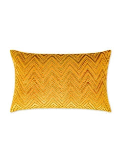 coincasa Cuscini|Cuscini Divano|Cuscino 35x55 cm in velluto jacquard motivo geometrico Giallo ocra