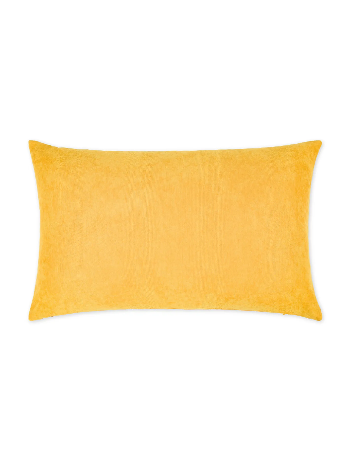 coincasa Cuscini|Cuscini Divano|Cuscino 35x55 cm in velluto jacquard motivo geometrico Giallo ocra