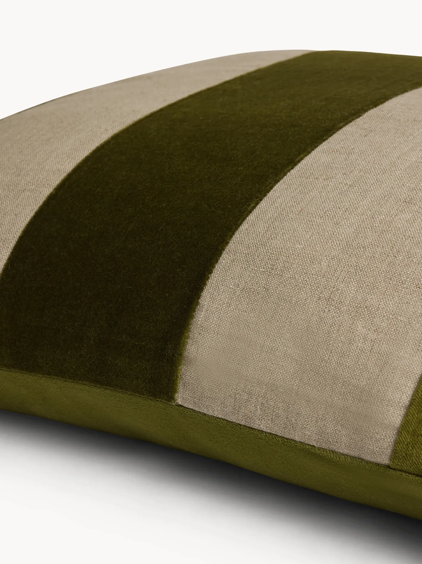 coincasa Cuscini|Cuscini Divano|Cuscino 50x50 cm in velluto righe a contrasto Verde