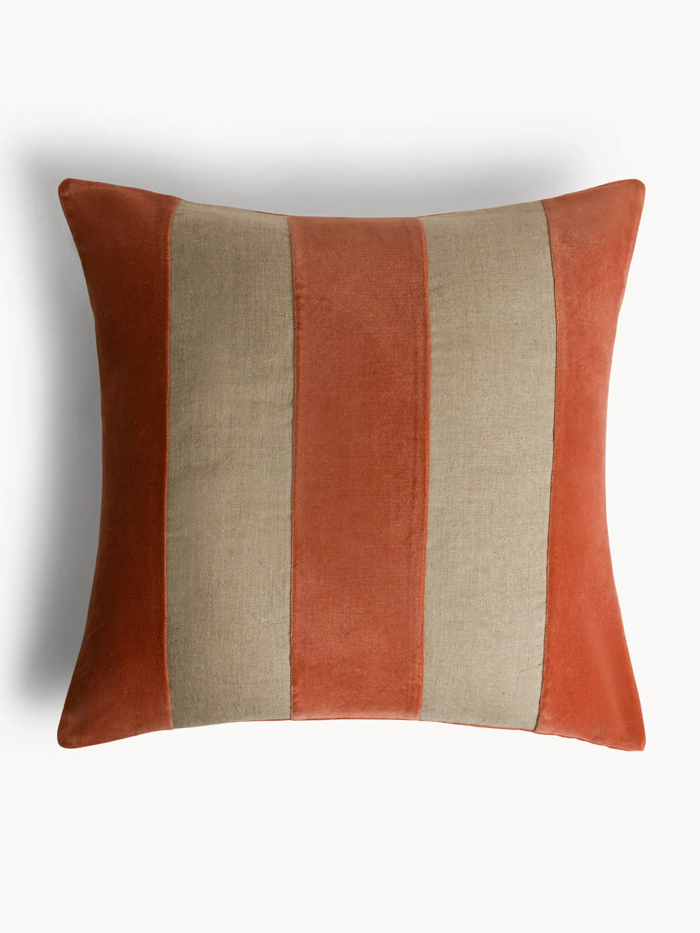 coincasa Cuscini|Cuscini Divano|Cuscino 50x50 cm in velluto righe a contrasto Rosa