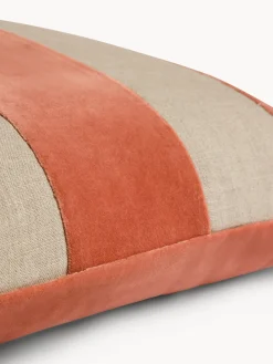coincasa Cuscini|Cuscini Divano|Cuscino 50x50 cm in velluto righe a contrasto Rosa