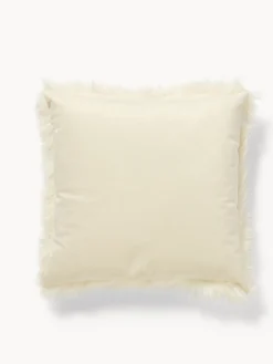 coincasa Cuscini Divano|Cuscini Natalizi|Cuscino 45x45 effetto pelliccia Bianco