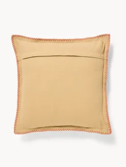 coincasa Cuscini Divano|Cuscini Natalizi|Cuscino 45x45 in cotone con ricamo a catenella Rosso