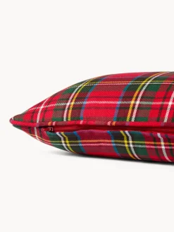 coincasa Cuscini Divano|Cuscini Natalizi|Cuscino 35x50 in cotone motivo tartan Rosso