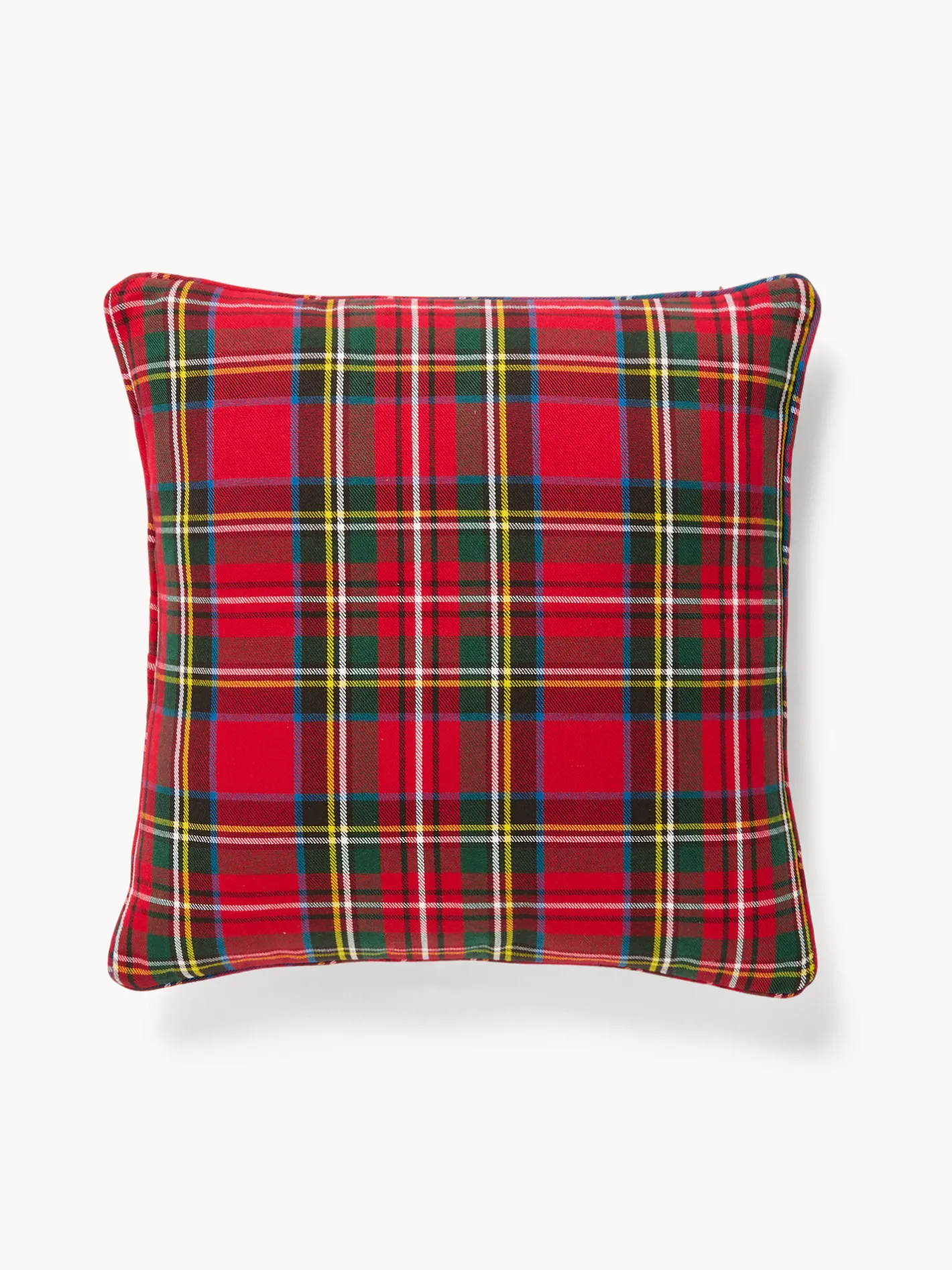 coincasa Cuscini Divano|Cuscini Natalizi|Cuscino 45x45 in cotone motivo tartan Rosso