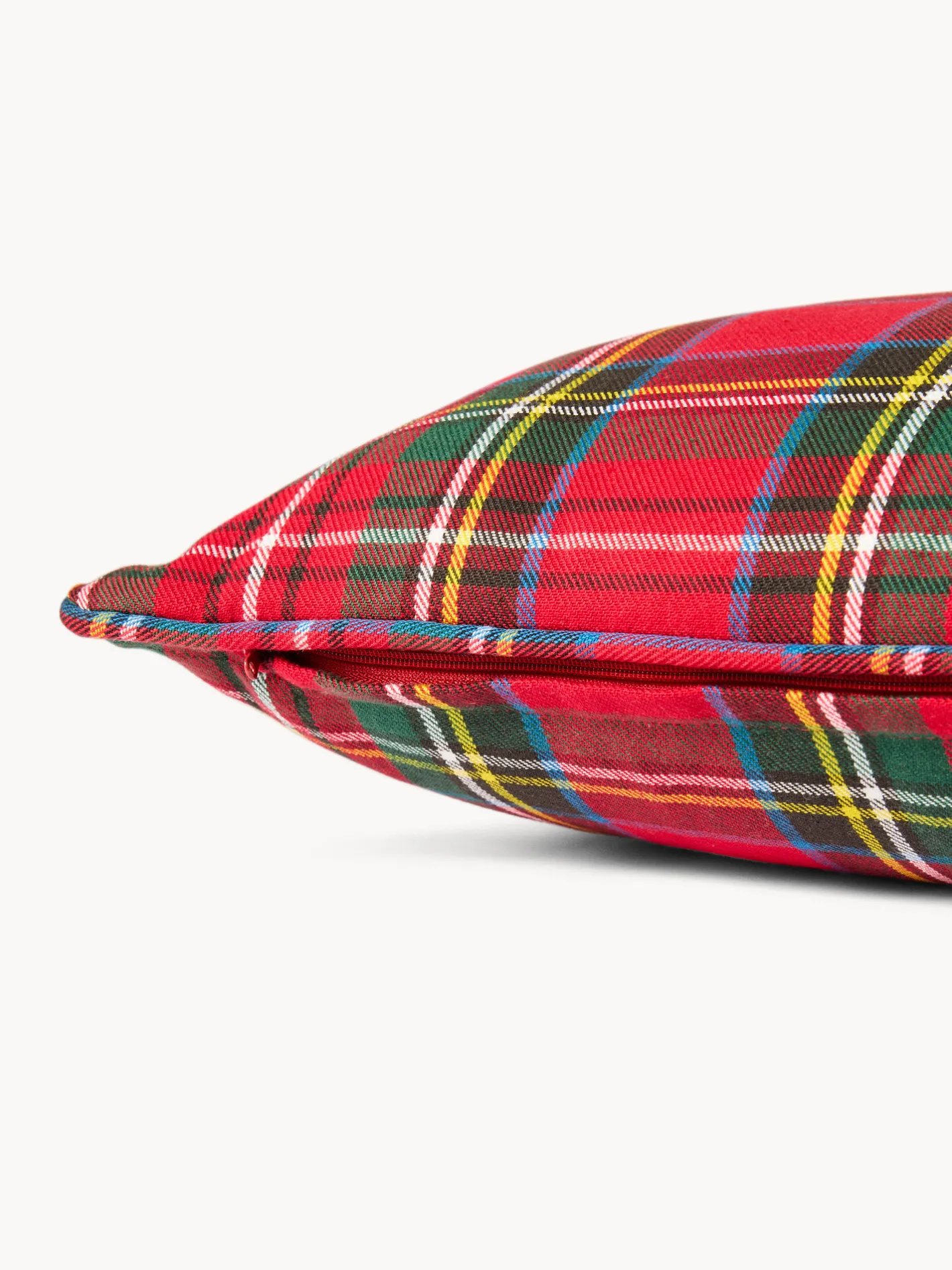 coincasa Cuscini Divano|Cuscini Natalizi|Cuscino 45x45 in cotone motivo tartan Rosso