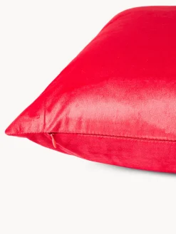 coincasa Cuscini Divano|Cuscini Natalizi|Cuscino 45x45 in velluto tinta unita Rosso