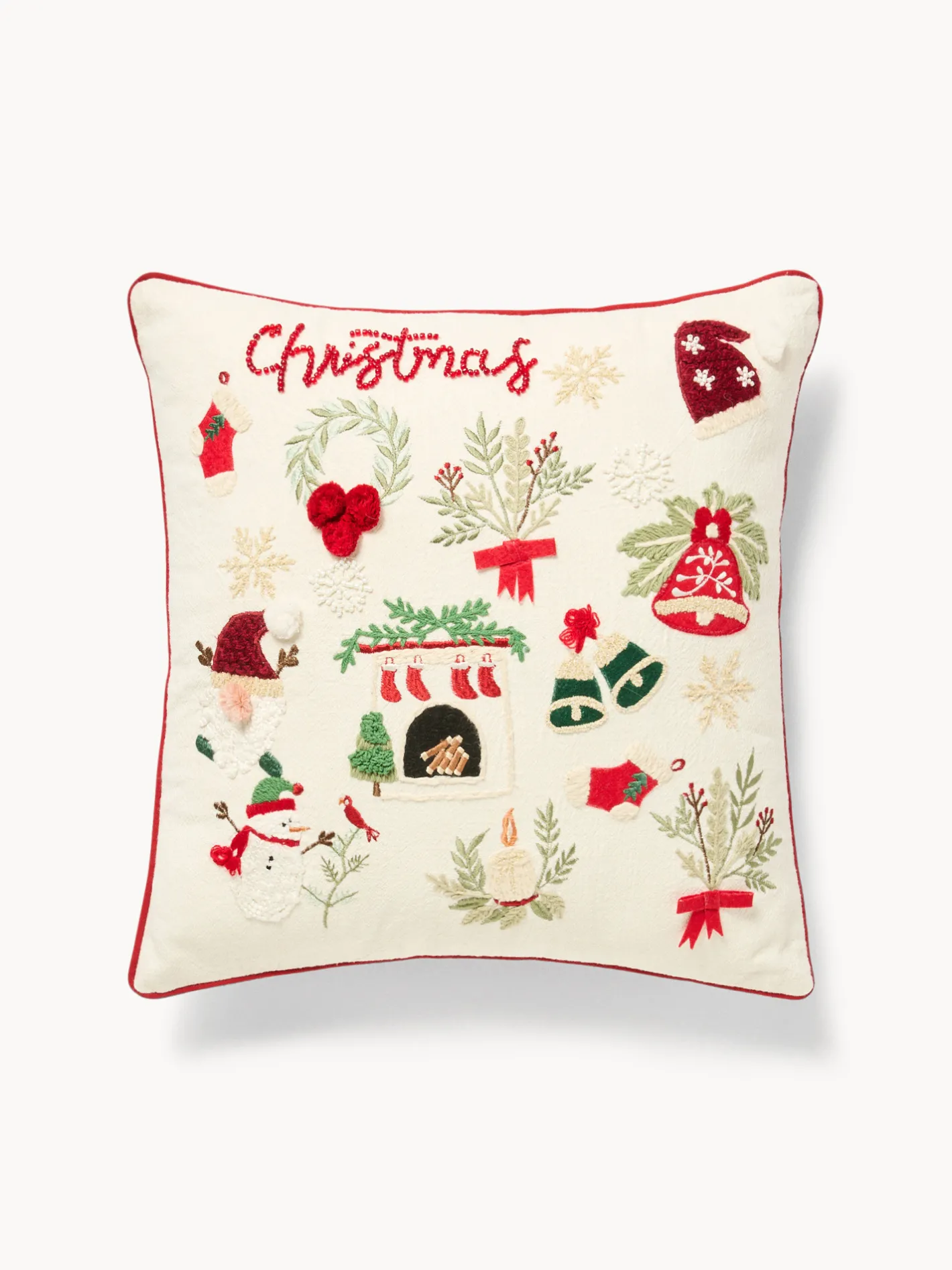 coincasa Cuscini Divano|Cuscini Natalizi|Cuscino 45x45 ricami natalizi Multicolor