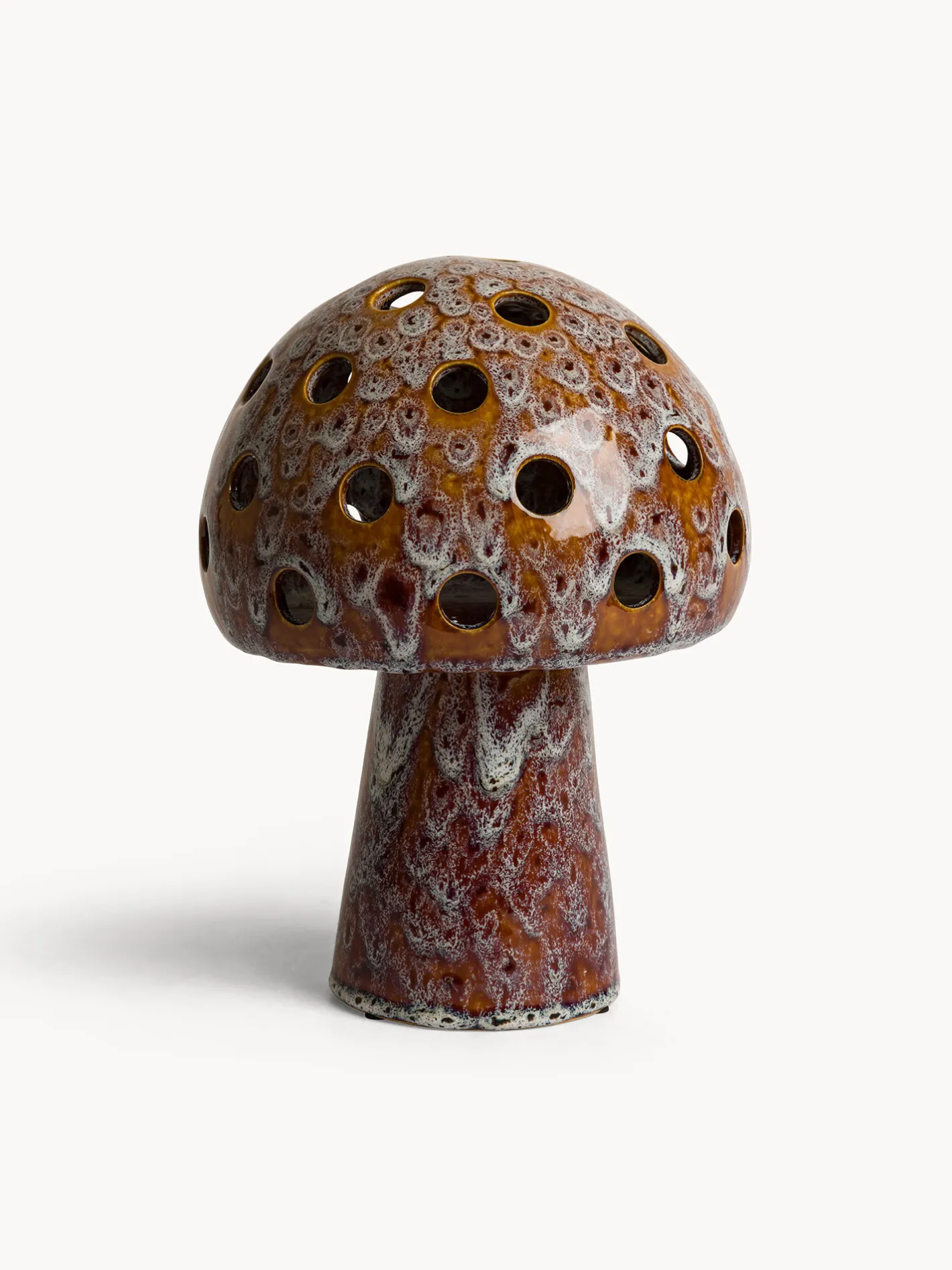 coincasa Soprammobili E Orologi|Decorazione in ceramica con led Marrone