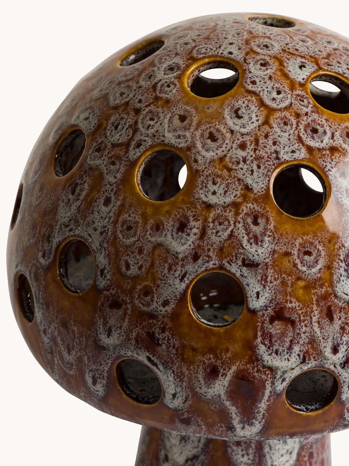 coincasa Soprammobili E Orologi|Decorazione in ceramica con led Marrone