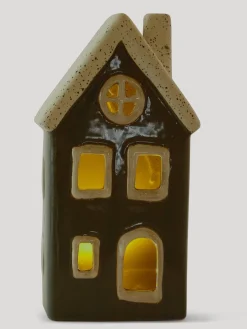 coincasa Altre Decorazioni Natalizie|Decorazione in ceramica con led Grigio