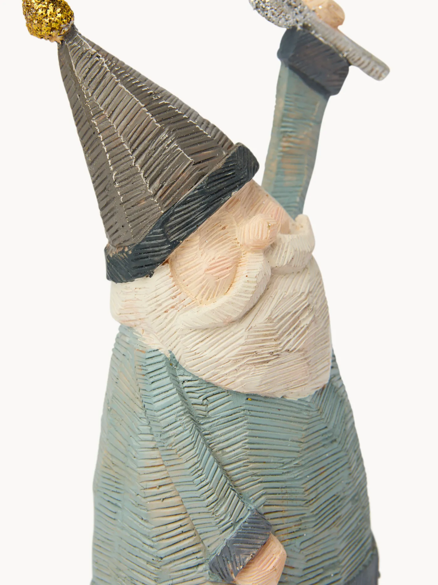 coincasa Altre Decorazioni Natalizie|Decorazione in resina a forma di Babbo Natale Grigio