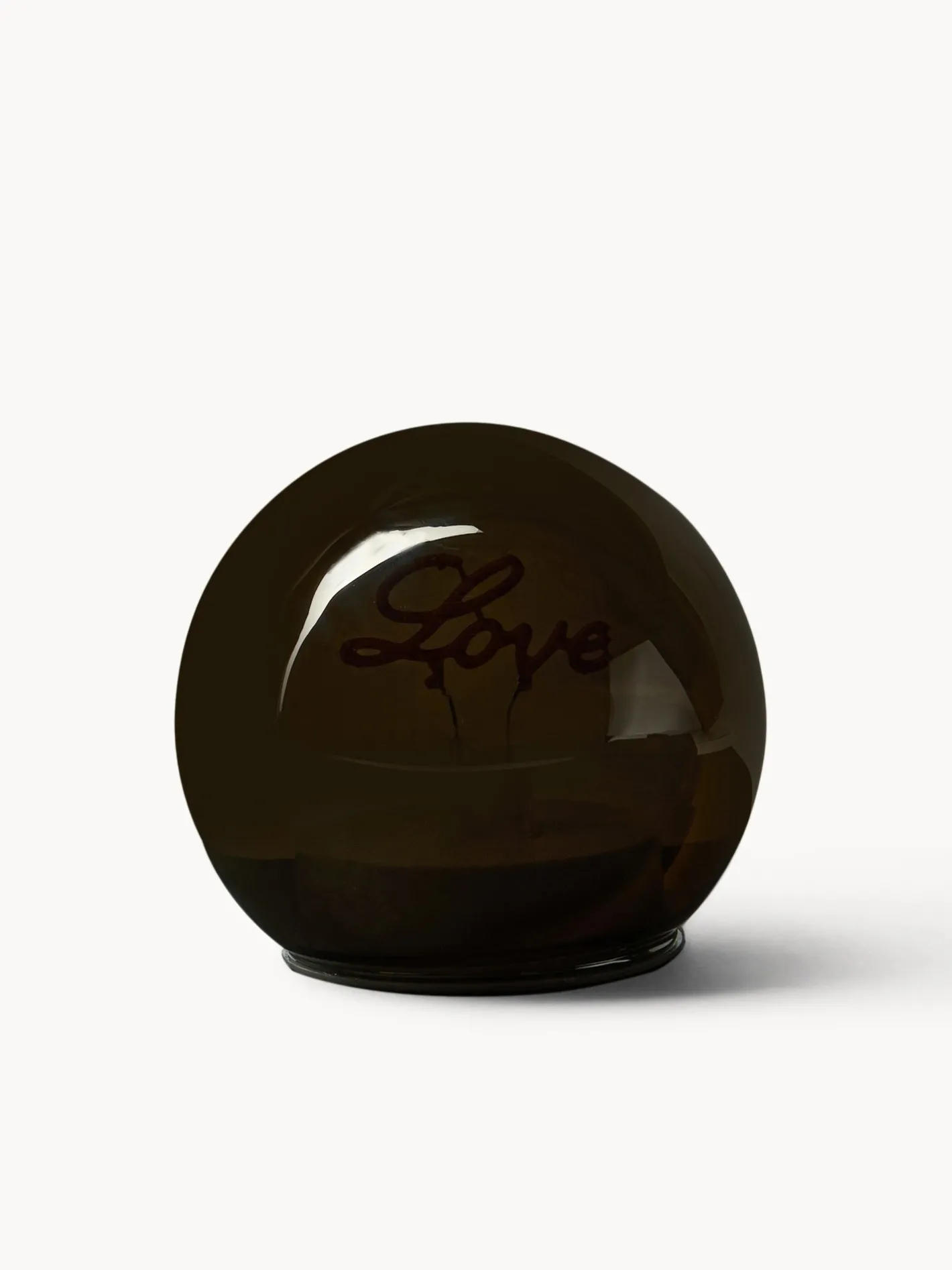 coincasa Altre Decorazioni Natalizie|Decorazione in vetro con scritta love a led Grigio