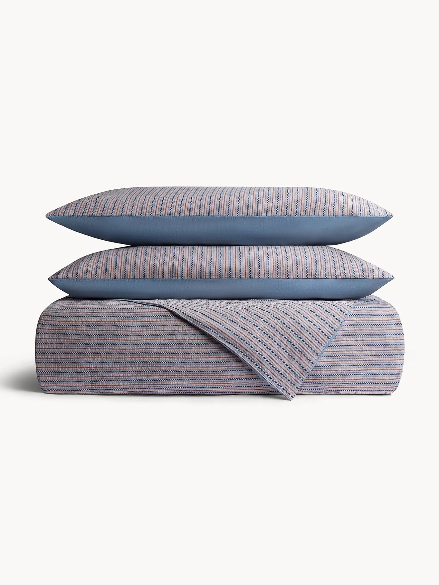 coincasa Biancheria Da Letto|Federe E Copricuscini|Federa in cotone lavato con lavorazione jacquard Multicolor