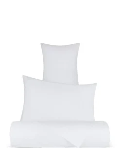 coincasa Biancheria Da Letto|Federe E Copricuscini|Federa in cotone percalle jacquard Portofino Bianco