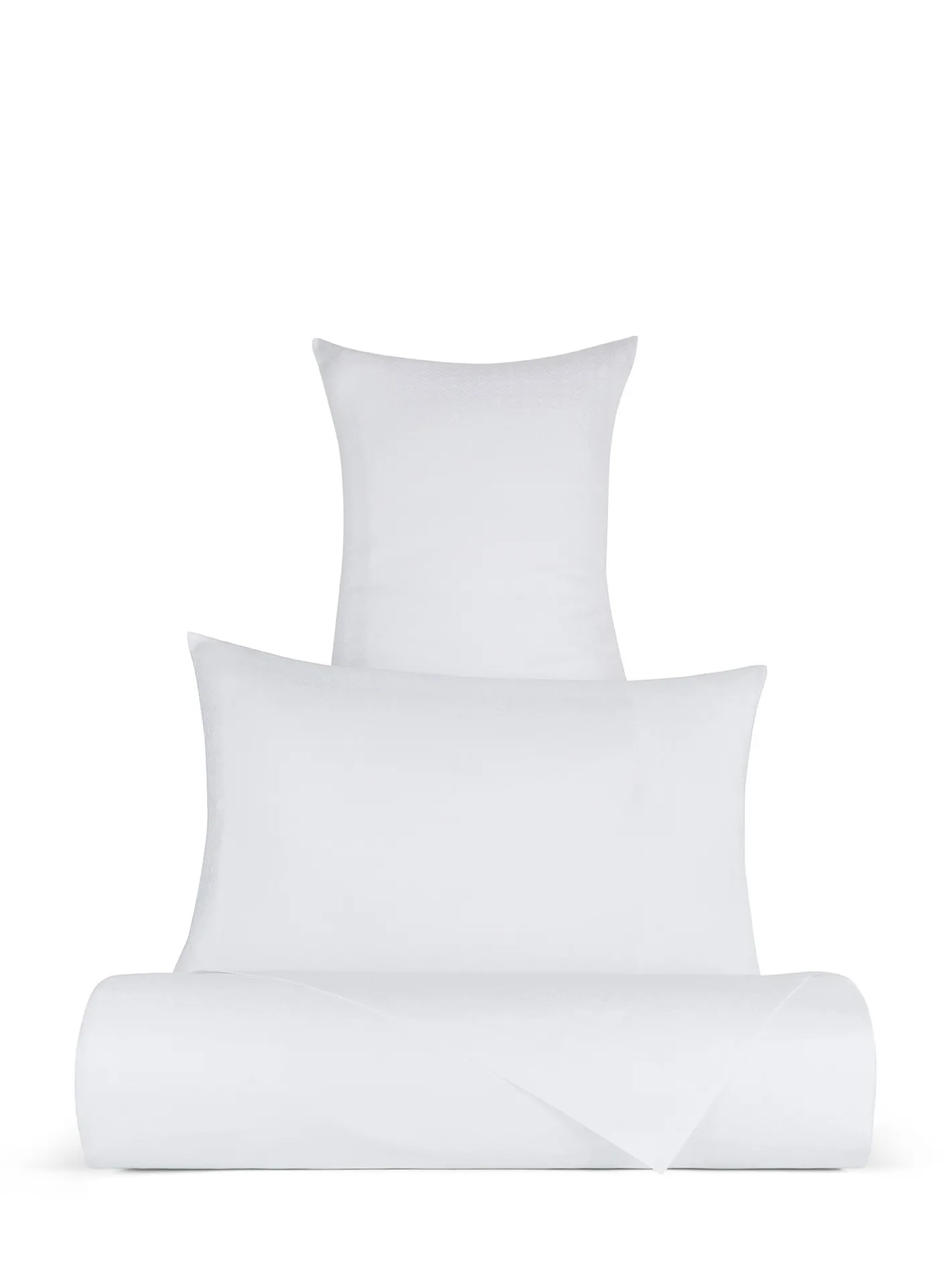 coincasa Biancheria Da Letto|Federe E Copricuscini|Federa in cotone percalle jacquard Portofino Bianco