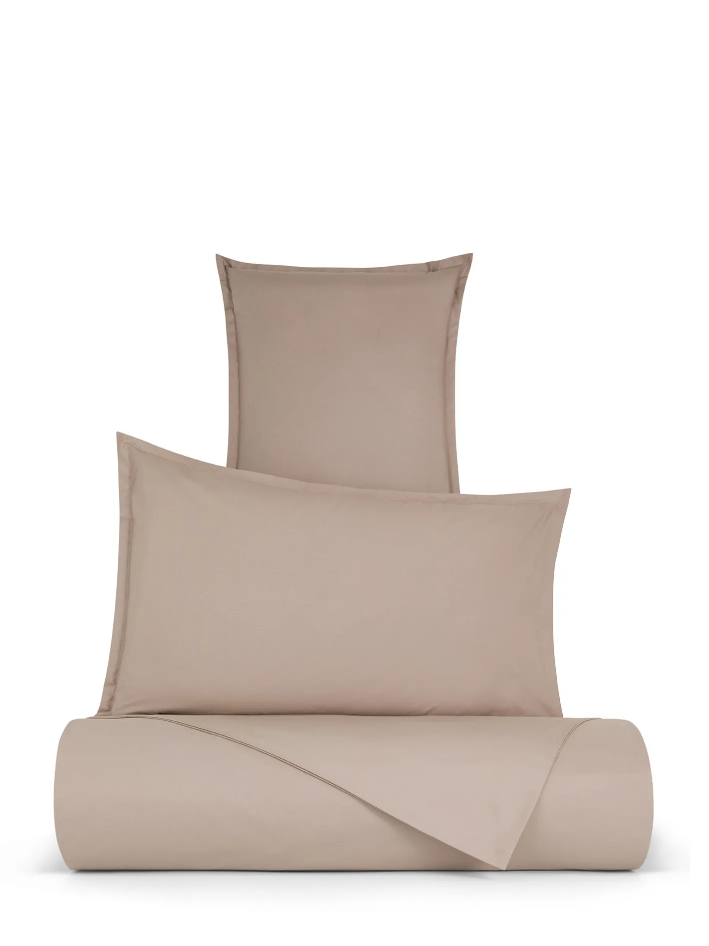 coincasa Biancheria Da Letto|Federe E Copricuscini|Federa in cotone percalle Zefiro Beige scuro