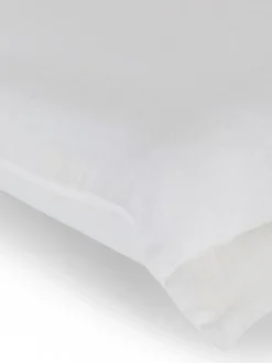 coincasa Biancheria Da Letto|Federe E Copricuscini|Federa in lino e cotone tinta unita Zefiro Bianco