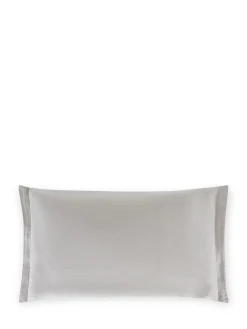 coincasa Biancheria Da Letto|Federe E Copricuscini|Federa in lino e cotone tinta unita Zefiro Grigio chiaro