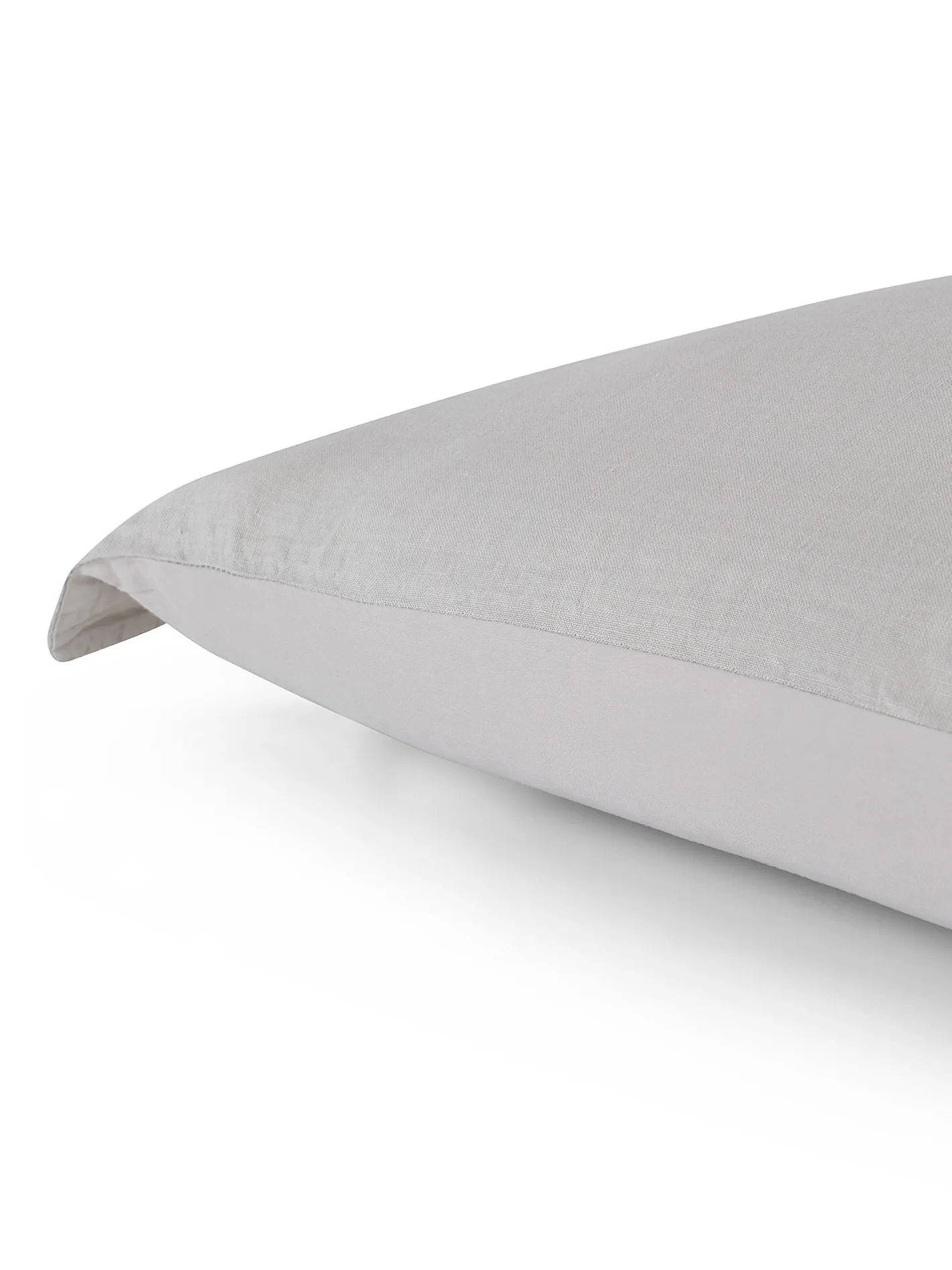 coincasa Biancheria Da Letto|Federe E Copricuscini|Federa in lino e cotone tinta unita Zefiro Grigio chiaro