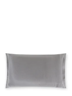 coincasa Biancheria Da Letto|Federe E Copricuscini|Federa in lino e cotone tinta unita Zefiro Grigio scuro