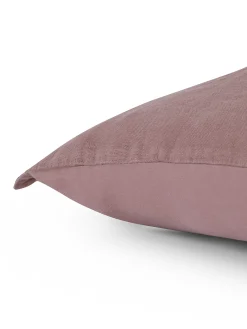coincasa Biancheria Da Letto|Federe E Copricuscini|Federa in lino e cotone tinta unita Zefiro Rosa scuro