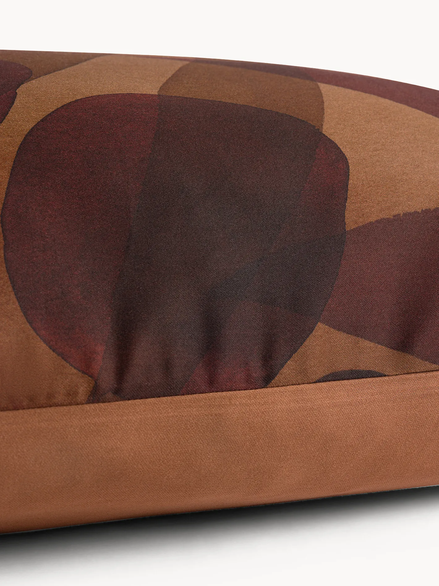 coincasa Biancheria Da Letto|Federe E Copricuscini|Federa in raso di cotone stampa foliage Arancione ambra