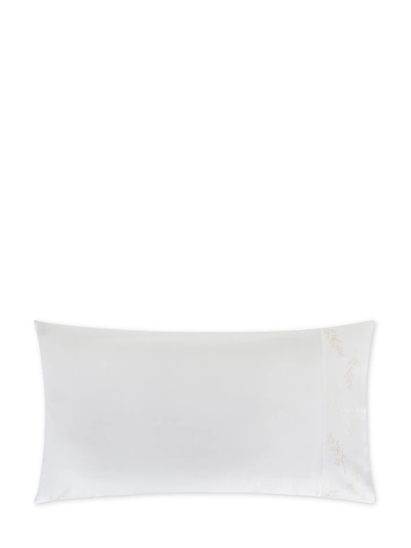 coincasa Biancheria Da Letto|Federe E Copricuscini|Federa ricamata in raso di cotone extra fine Portofino Bianco