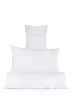 coincasa Biancheria Da Letto|Federe E Copricuscini|Federa ricamata in raso di cotone extra fine Portofino Bianco