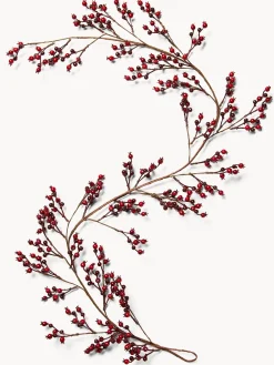 coincasa Ghirlande Natalizie|Ghirlanda con bacche rosse Rosso