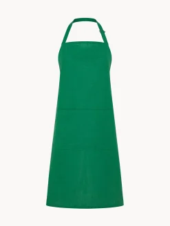 coincasa Grembiuli E Strofinacci|Grembiule a pettorina in slub di cotone tinta unita Verde