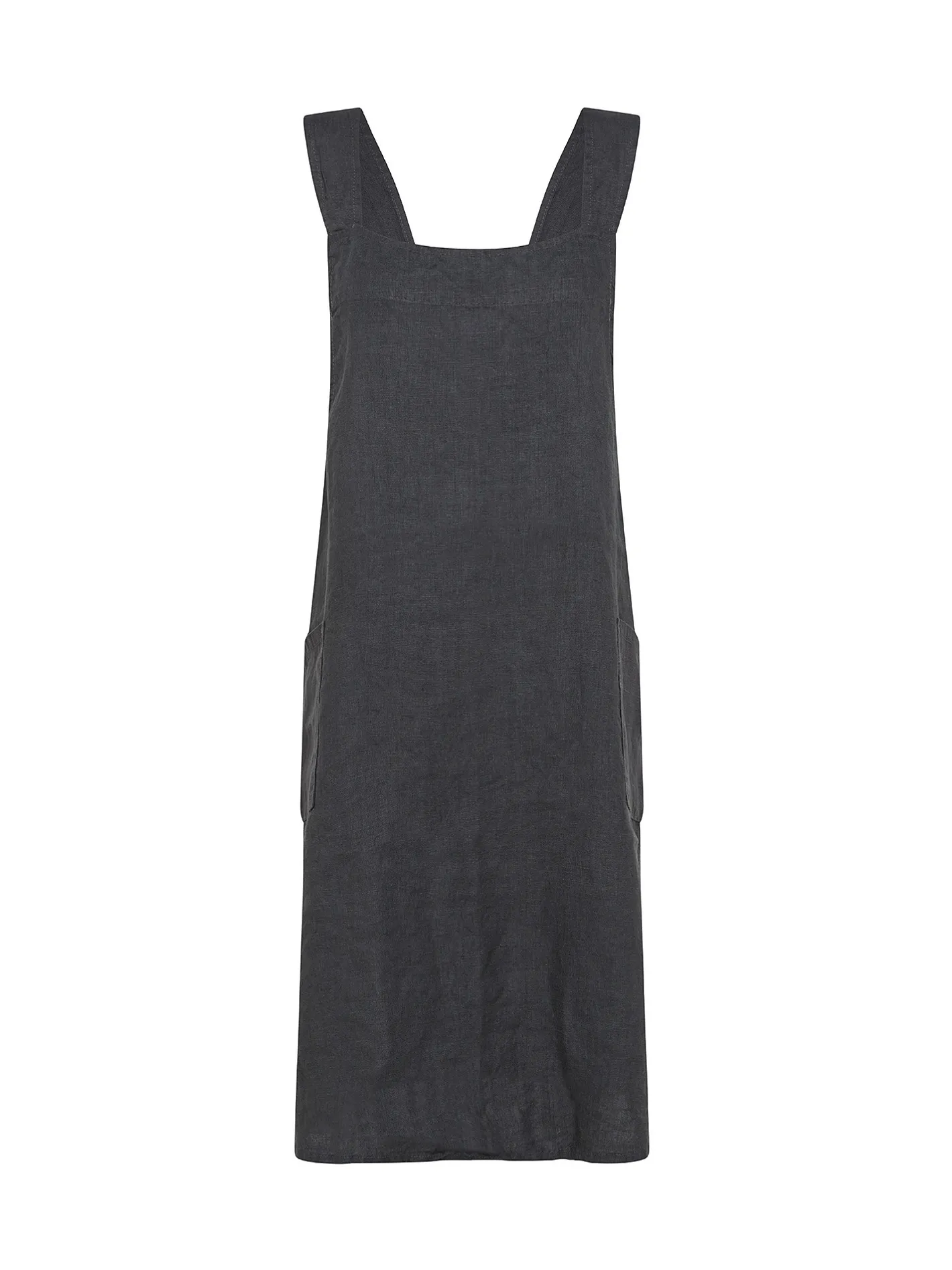 coincasa Grembiuli E Strofinacci|Grembiule da cucina lino lavato tinta unita Grigio scuro