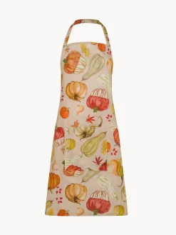 coincasa Biancheria Da Tavola|Grembiuli E Strofinacci|Grembiule in panama di puro cotone stampa zucche Beige