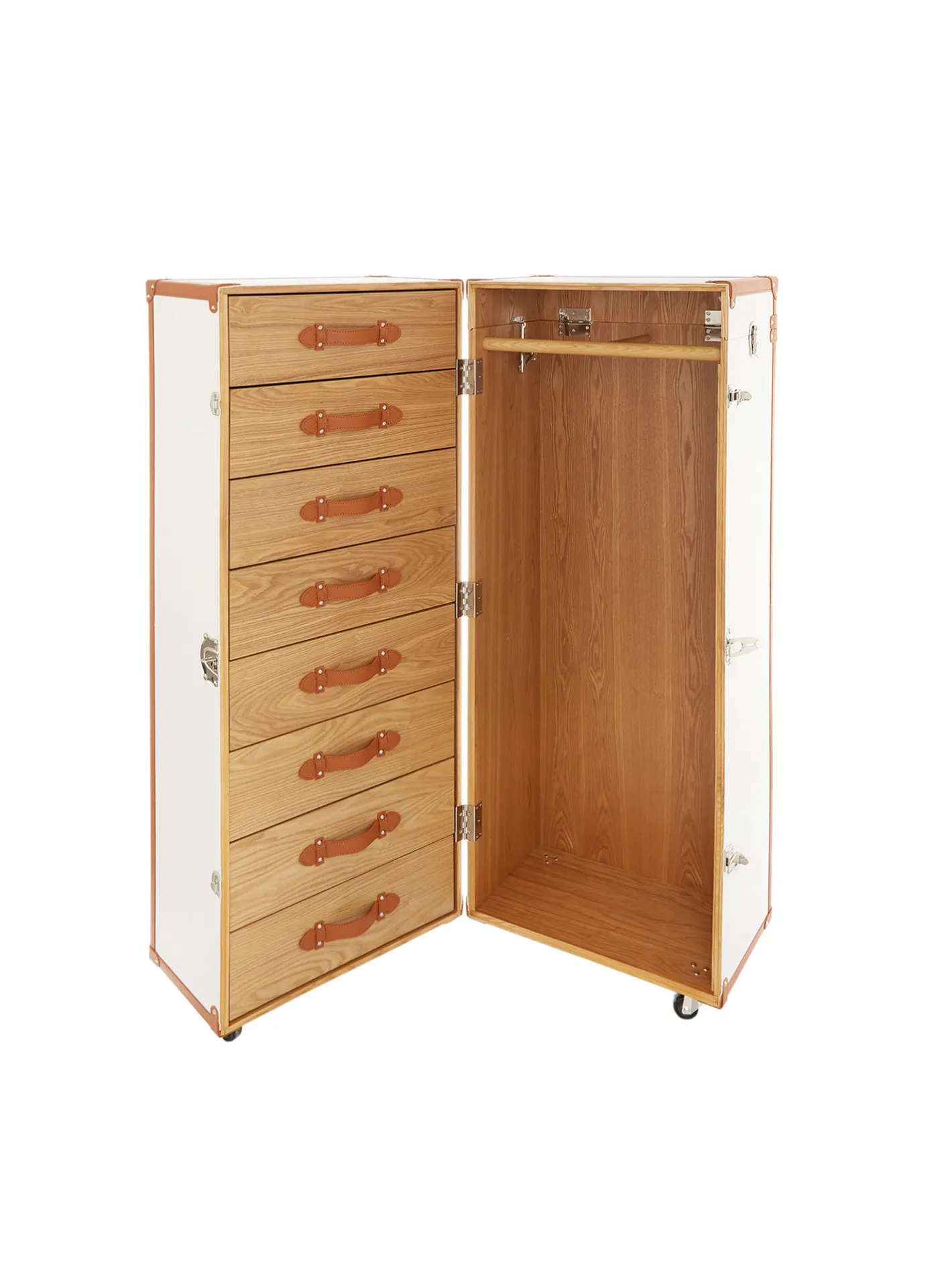 coincasa Complementi D'Arredo|Guardaroba in pelle sintetica Baule Bianco